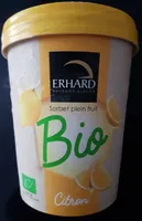 Sorbet plein fruit bio citron