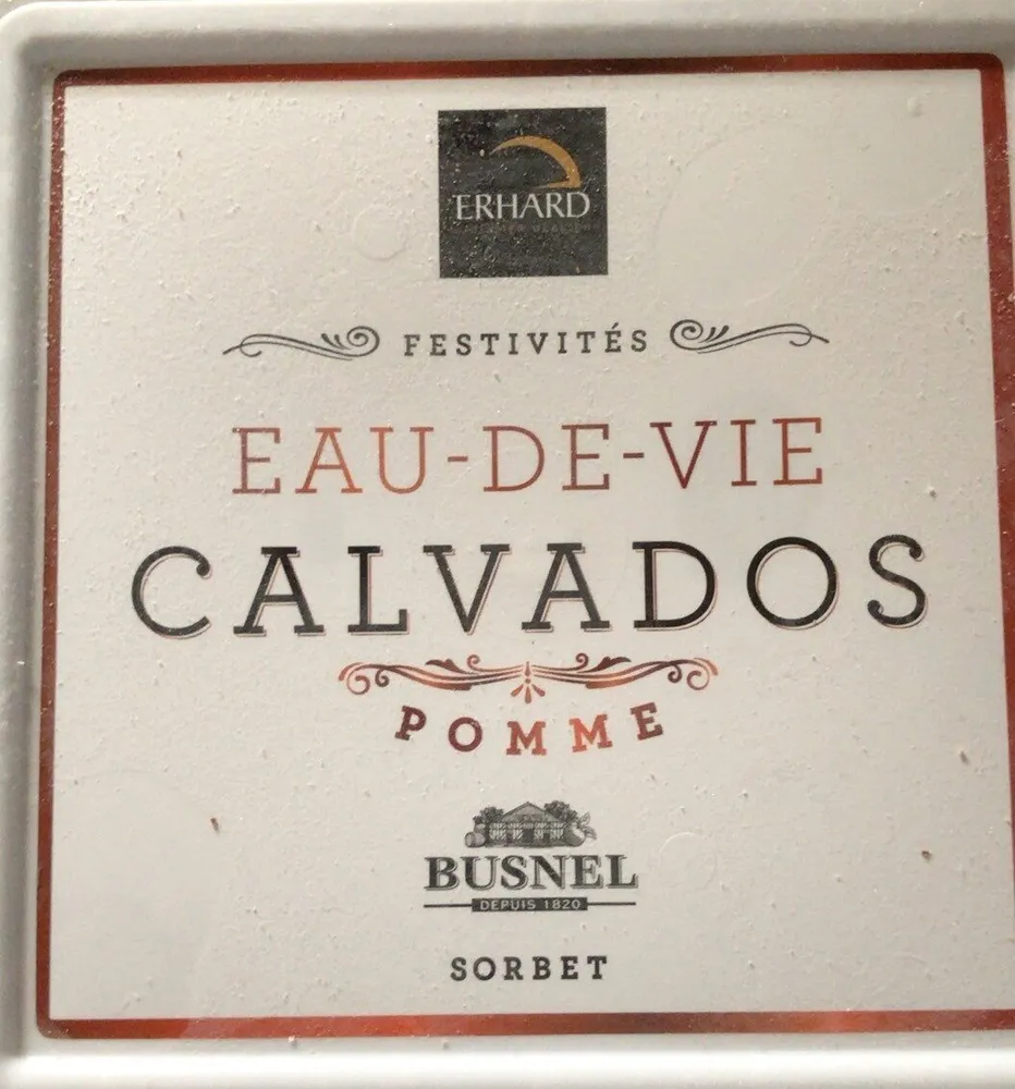 Sorbet pomme eau de vie calvados