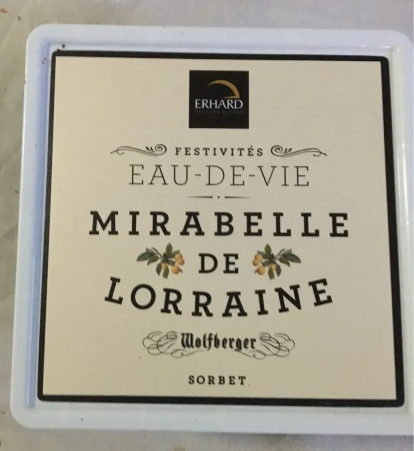 Sorbet eau de vie Mirabelle de Lorraine
