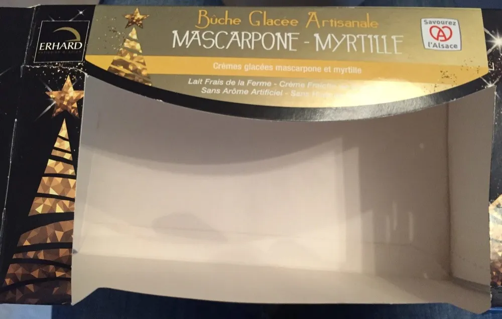 Buche glacée artisanale Mascarpone - Myrtille
