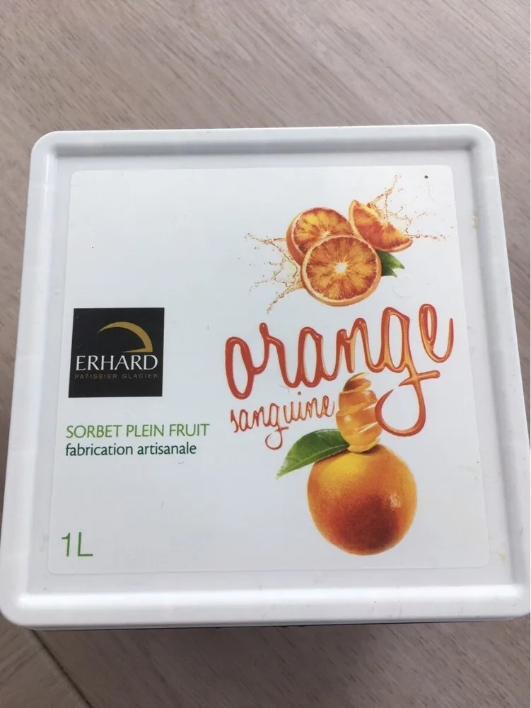 Sorbet plein fruit orange sanguine