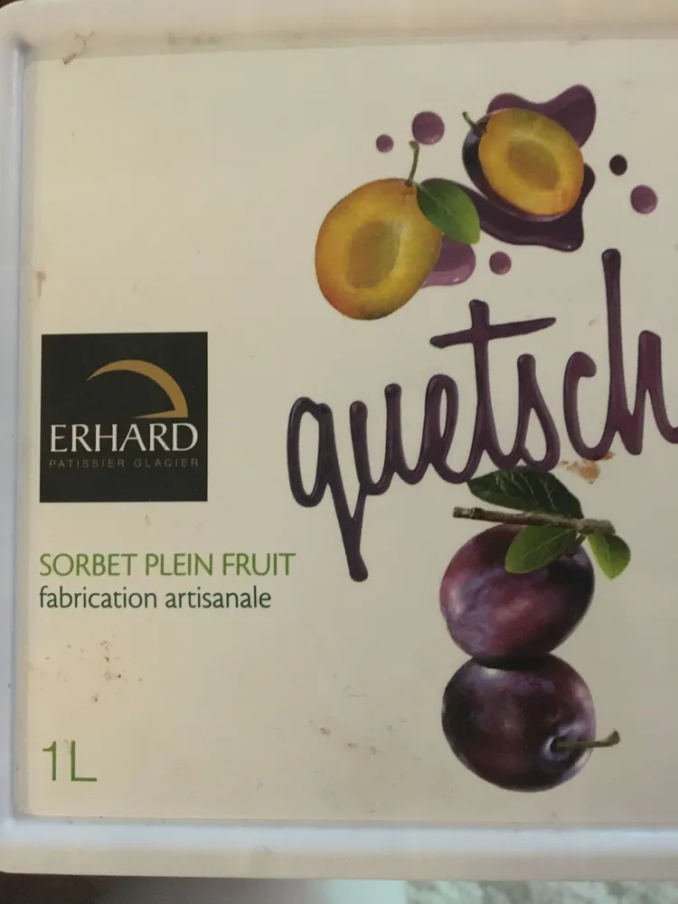 Sorbet plein fruit quetsche