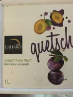 Sorbet plein fruit quetsche