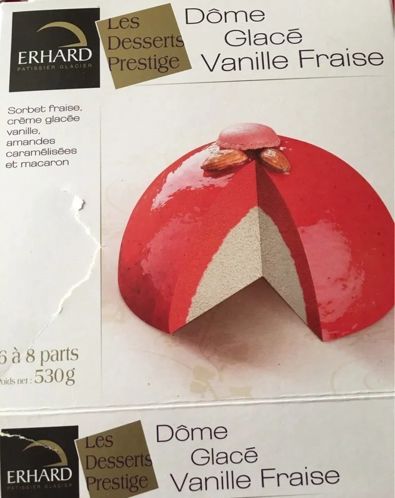 Dome glacé vanille fraise