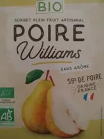 Sorbet plein fruit artisanal - Poire Williams Bio