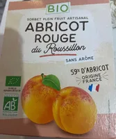 Sorbet plein fruit artisanal - Abricot rouge du Roussillon