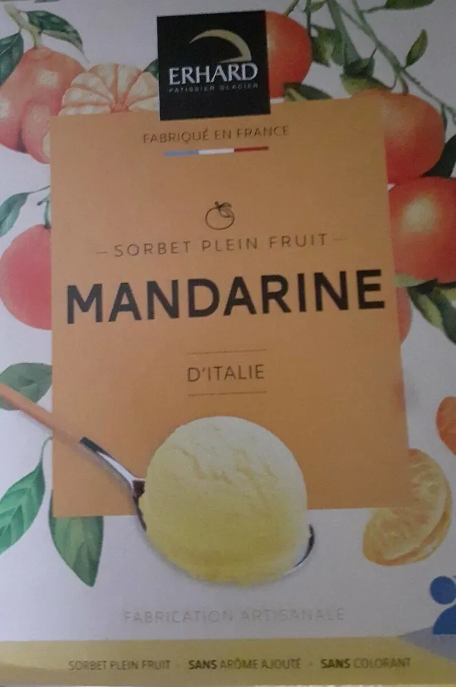 Sorbet plein fruit mandarine