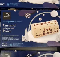 Bûche caramel au beurre salé Poire