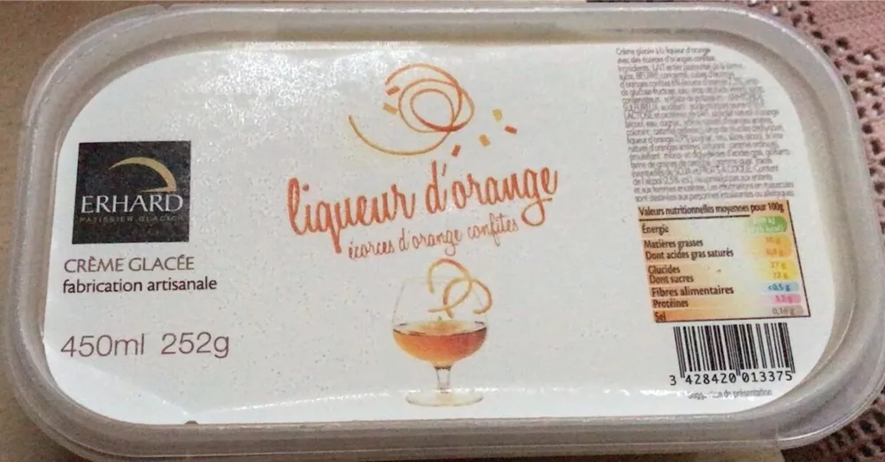 Glace liqueur d orange