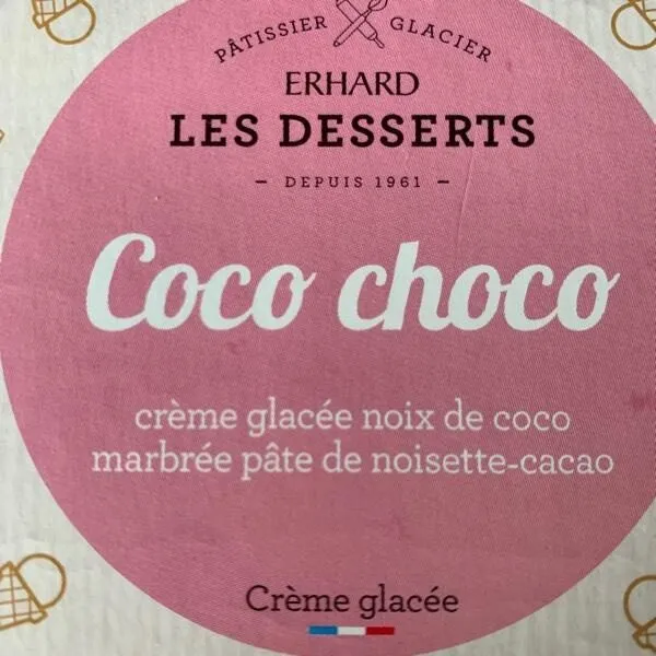 Crème glacée coco chocolat