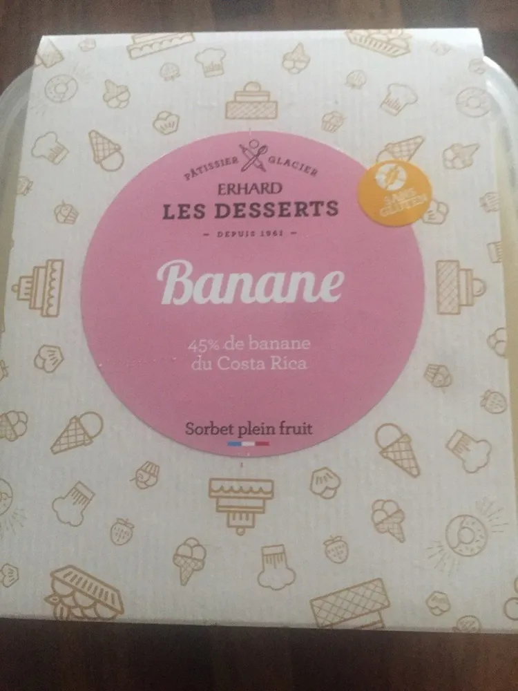 Sorbet plein fruit a la banane