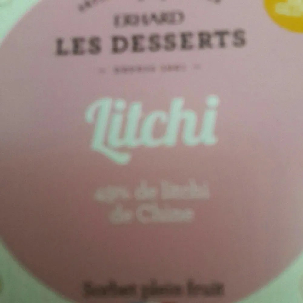 Sorbet litchi sans gluten