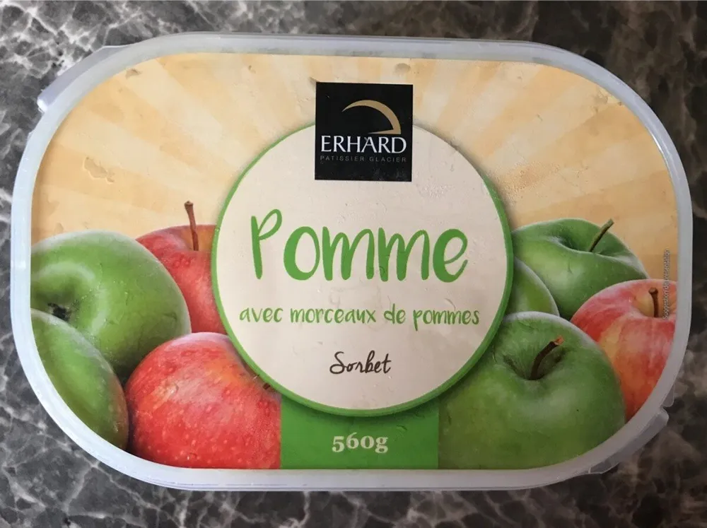 Glace a la pomme avec morceaux