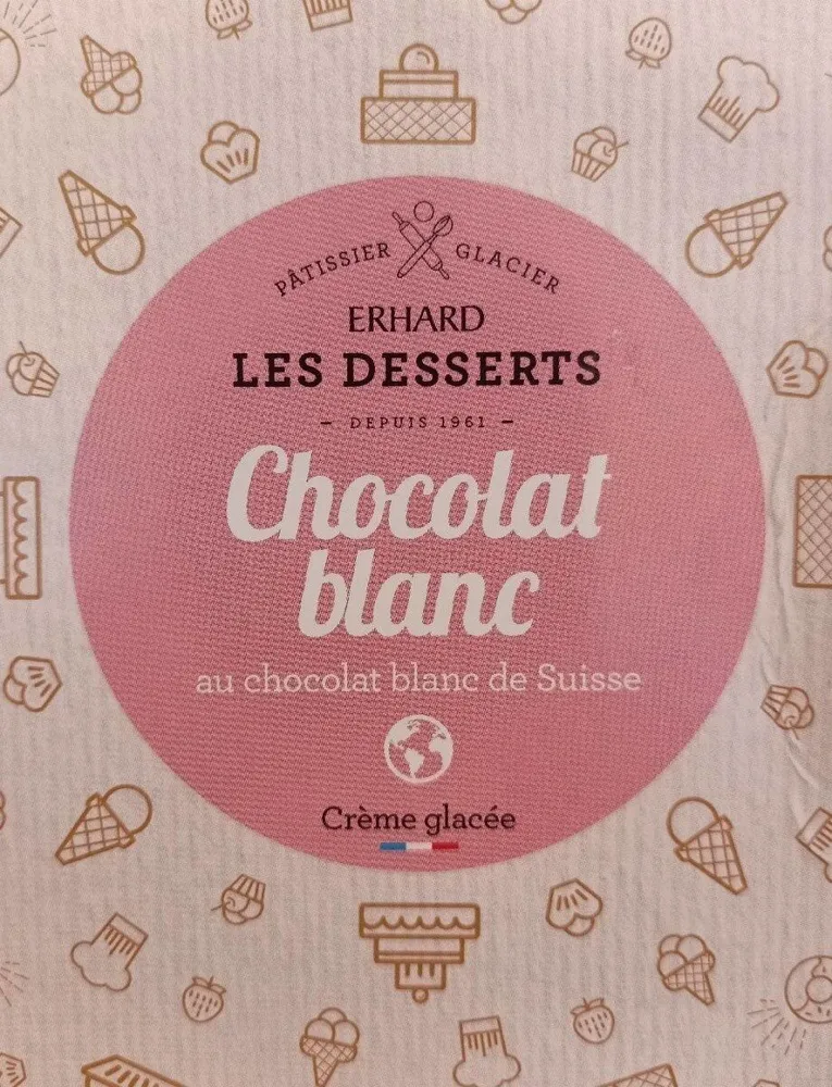 Crème glacée au chocolat blanc de Suisse