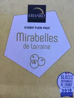 Sorbet plein fruit mirabelles