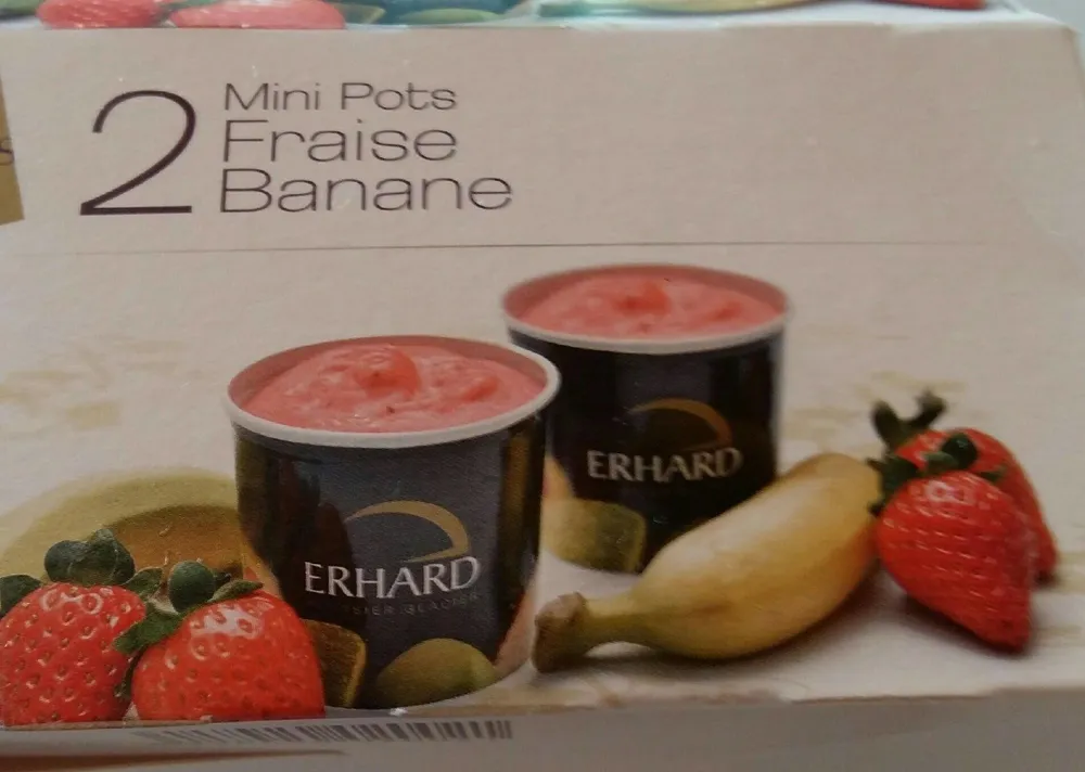 Sorbet plein fruit à la fraise et à la banane