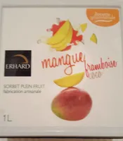 Glace mangue framboise coco