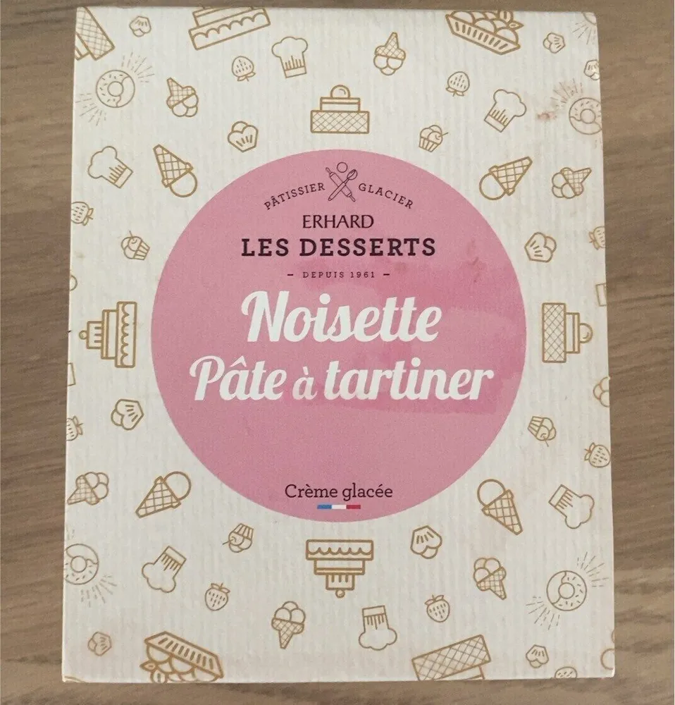 Crème glacée noisette/ pâte à tartiner
