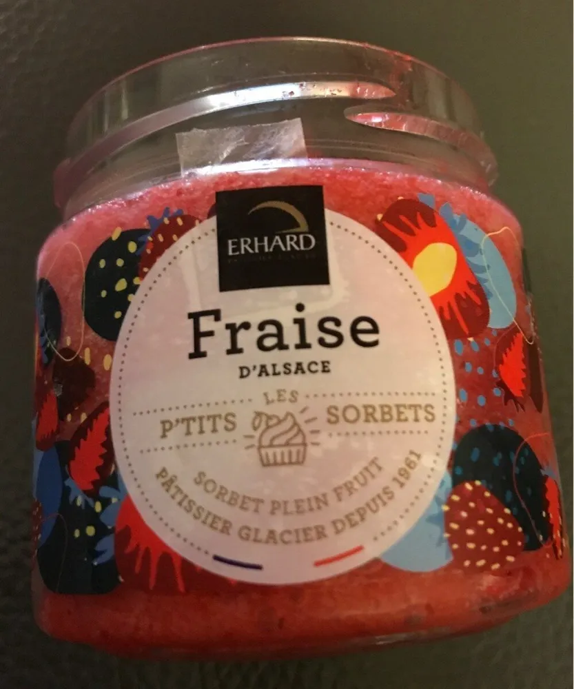 Sorbet plein fruit fraise d'alsace
