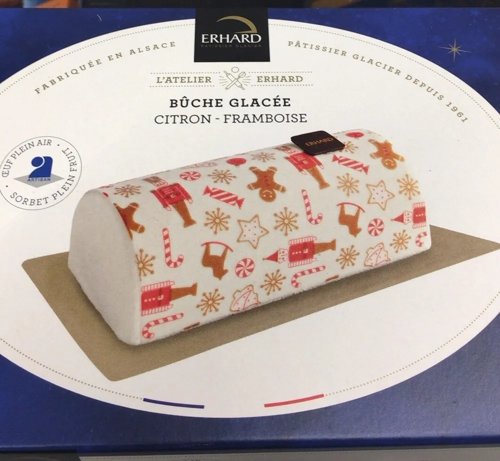 Buche glacée citron framboise