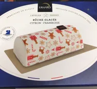 Buche glacée citron framboise
