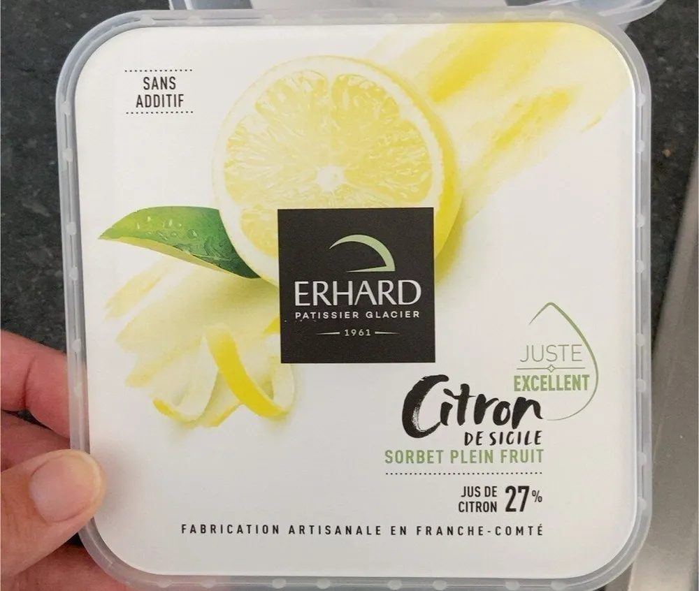 Sorbet citron de Sicile 27%