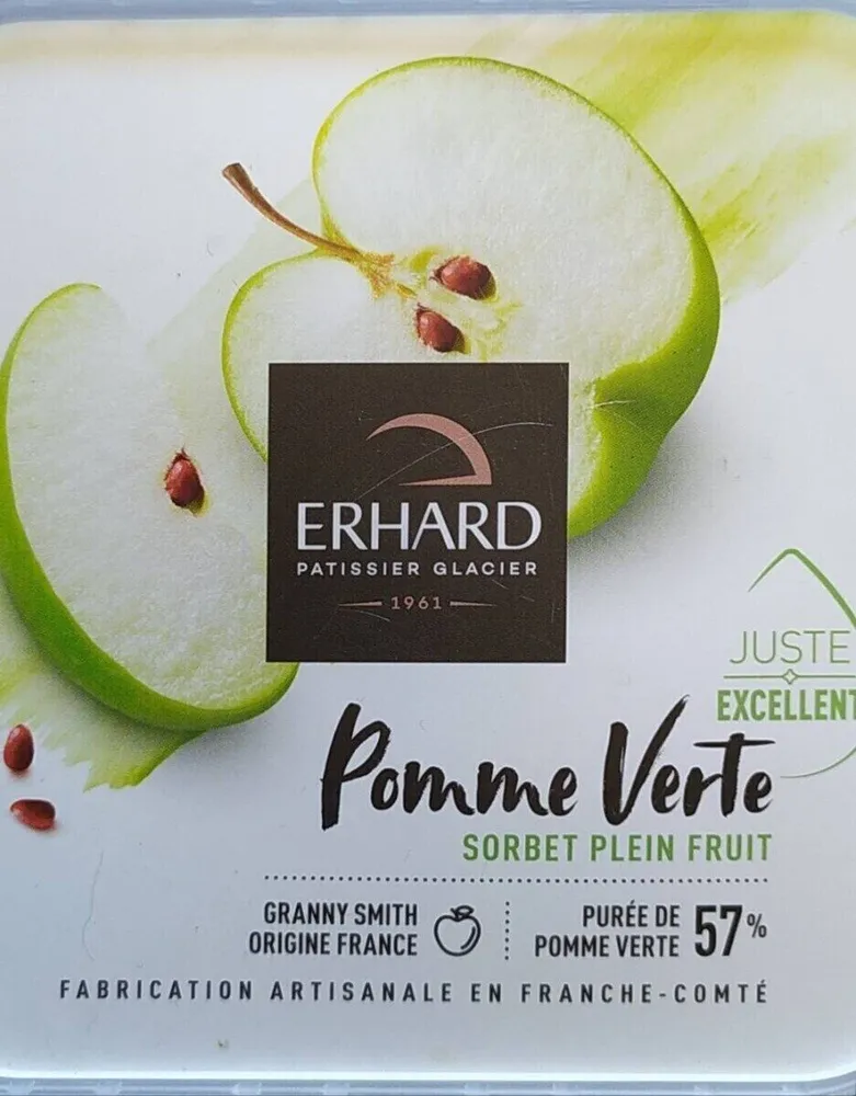 Sorbet plein fruit pomme verte
