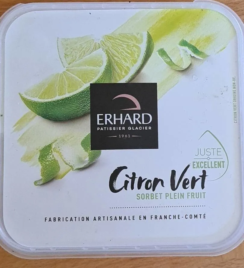 Sorbet plein fruit citron vert