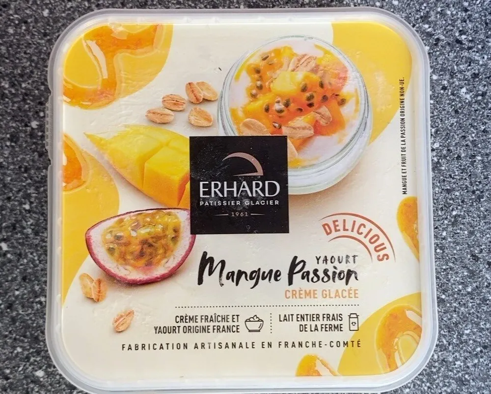 Crème glacée mangue passion