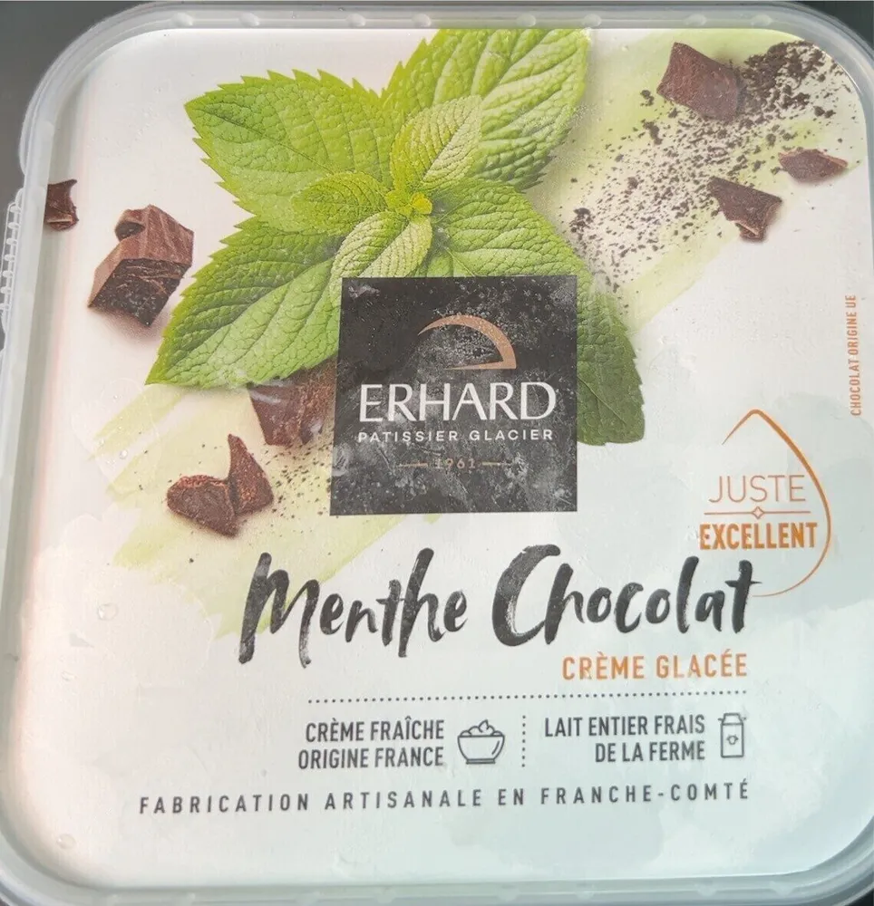 Crème glacée Menthe chocolat