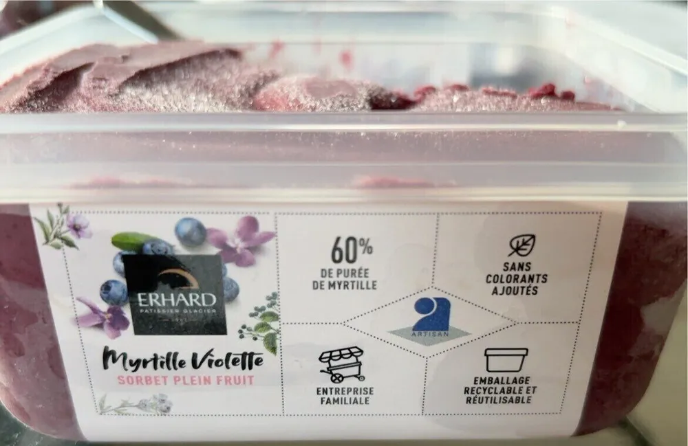 Sorbet myrtille violette