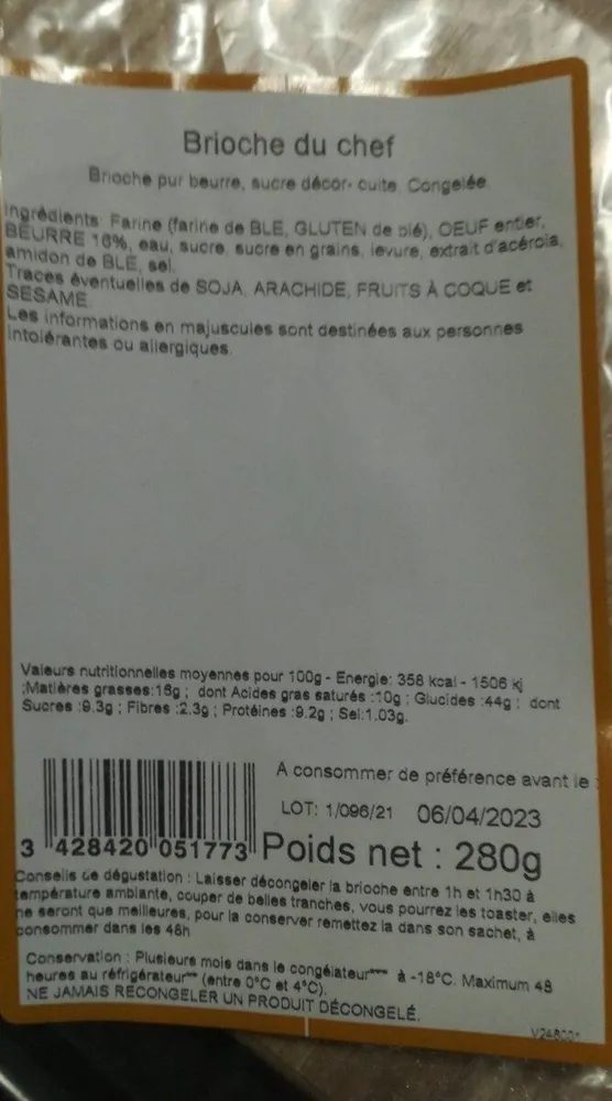 Brioche du chef Erhard