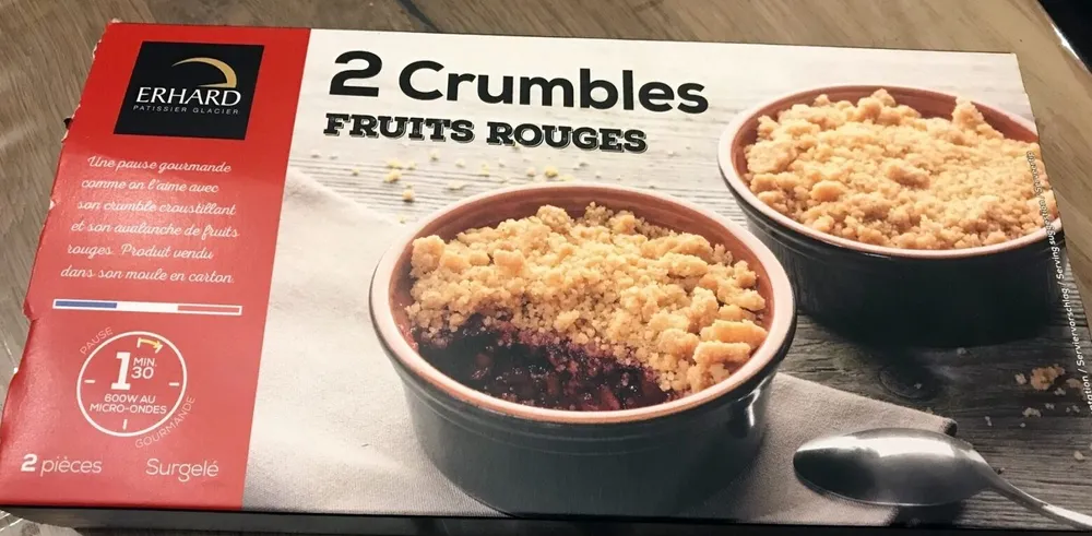2 Crumbles fruits rouges
