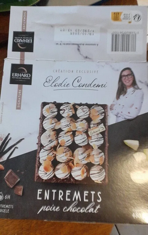 Entremet chocolat poire