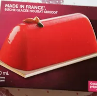 Bûche glacée nougat abricot