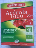 Acérola 1000 Bio - 24 Comprimés - Super Diet