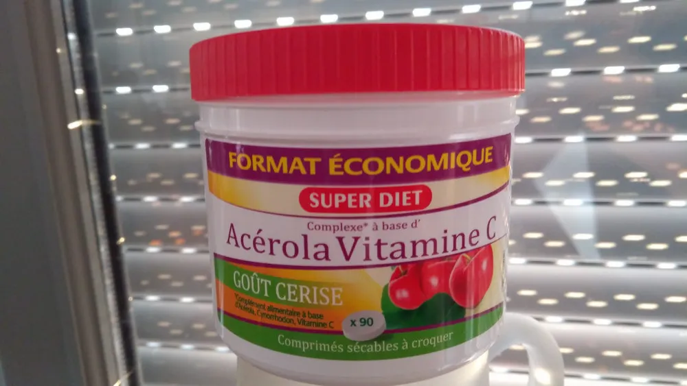 Acerola Vitamine C 500 - 90 Comprimés - Super Diet