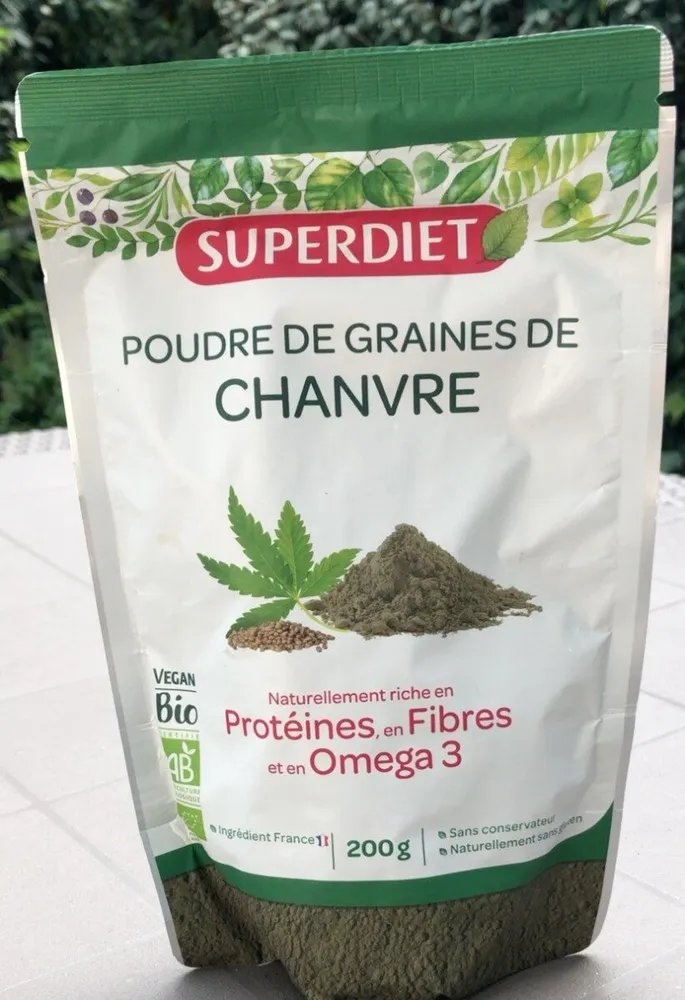 Poudre de graines de chanvre Bio