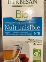 Herbesan Nuit Paisible Bio - 20 Sachets - Herbesan