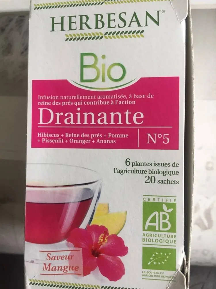 Herbesan Drainante Bio - 20 Sachets - Herbesan