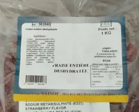 Fraises entières déshydratées