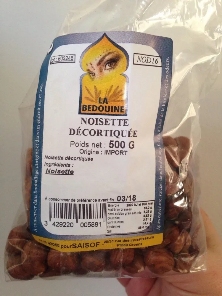 Noisette decortiquée