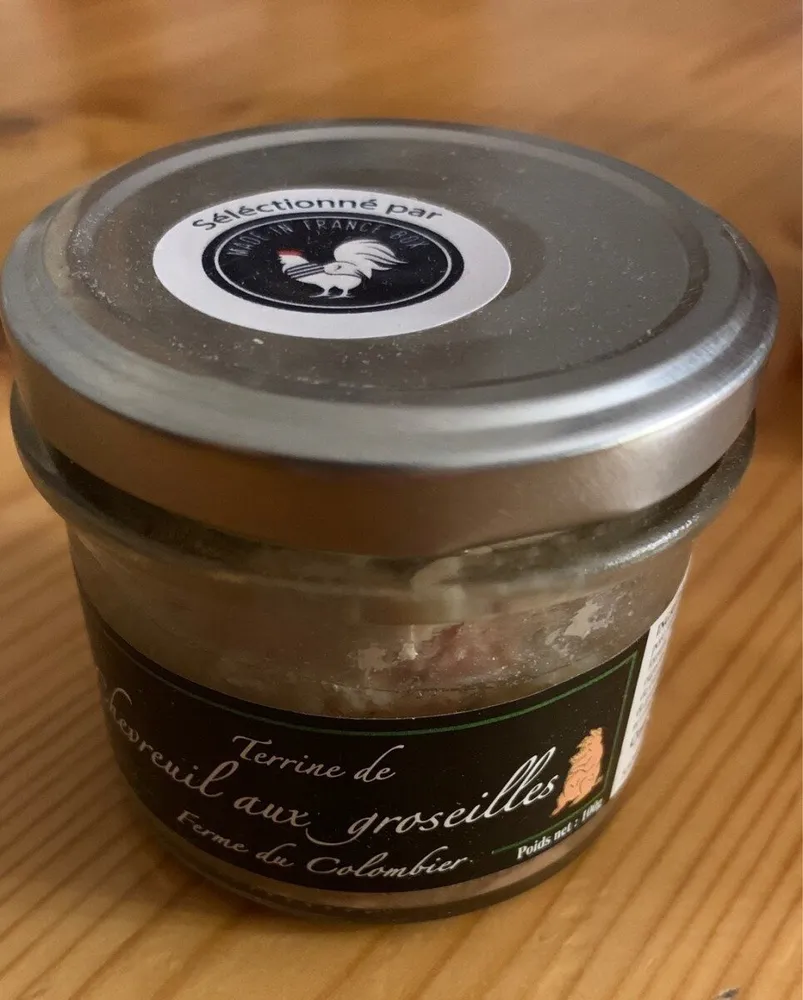 Terrine de chevreuil aux groseilles