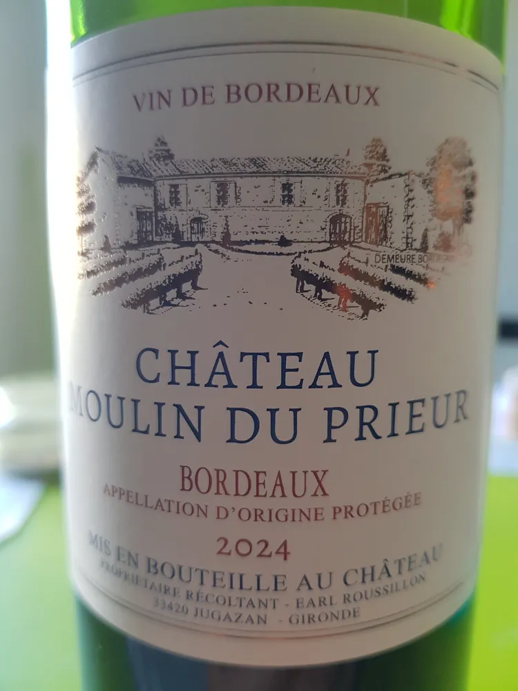 Vin de Bordeaux château moulin du prieur