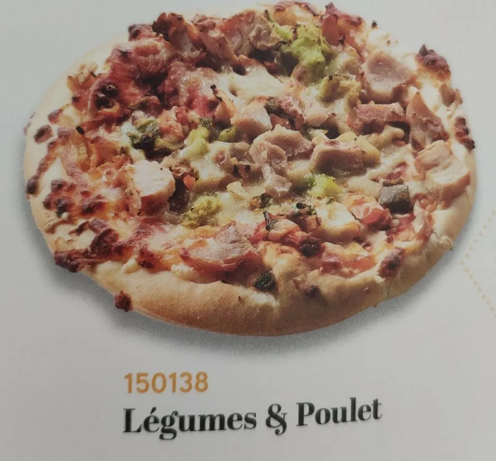 Pizza légumes poulet