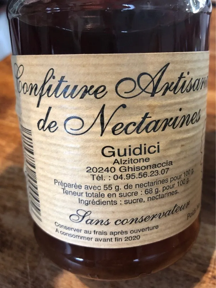 Confiture artisanale Guidici