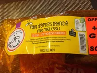 Pain d'épices tranché pur miel (55%)