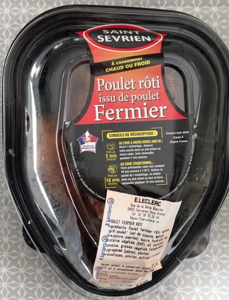 Poulet roti fermier
