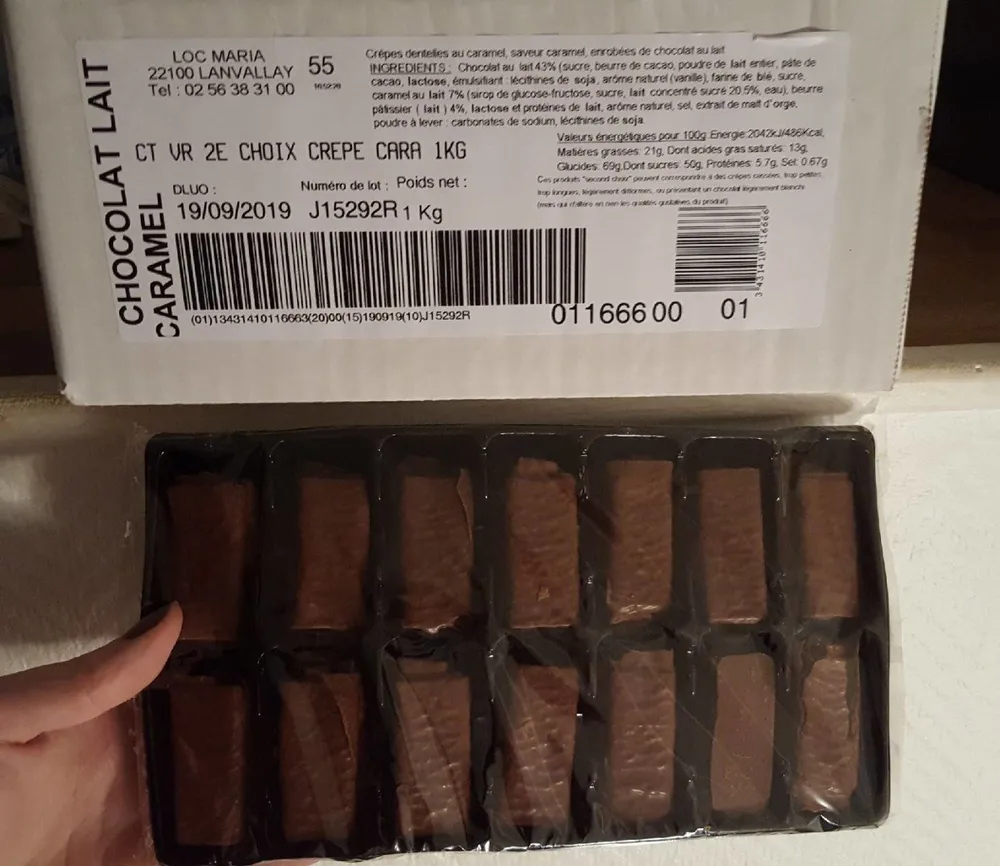 1 kg de gavote chocolat lait caramel