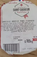 Saucisse brasse porc fermier